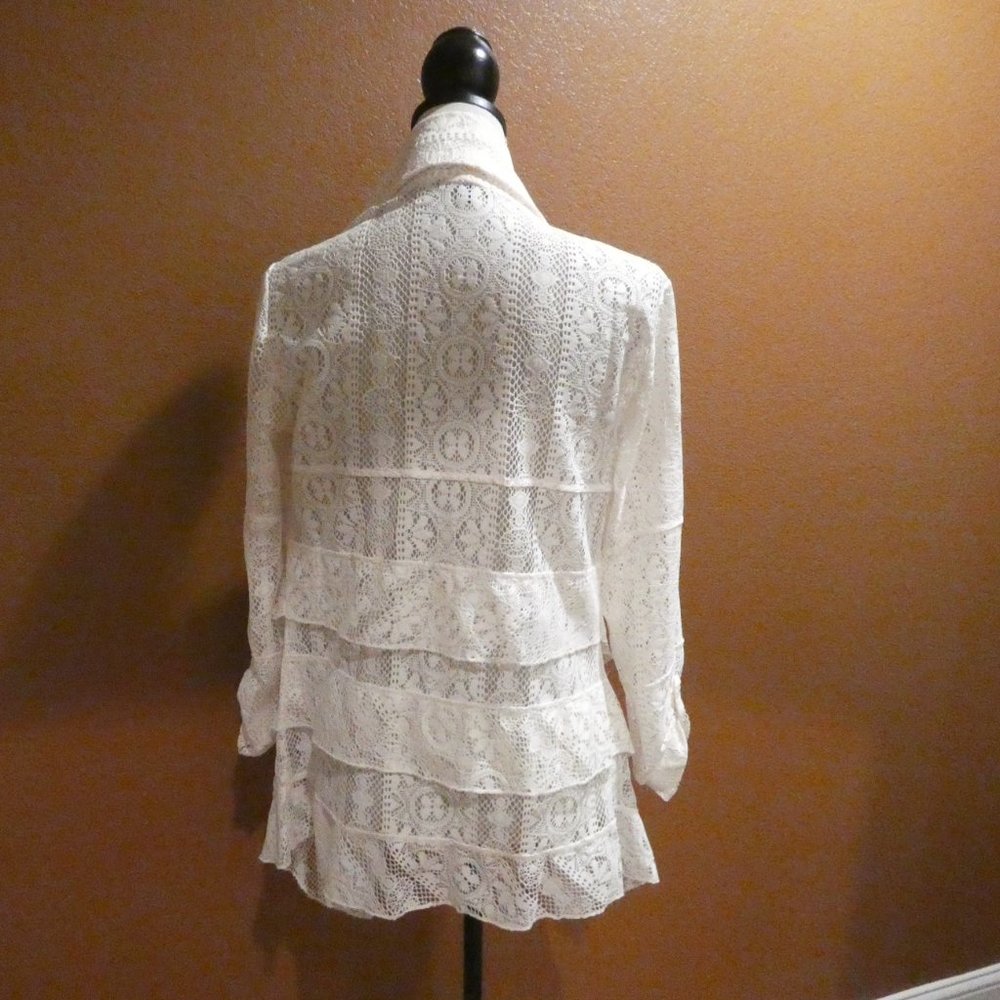 Alberto Makali Lace Drape Cardigan - M